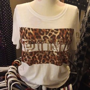 Cheetah bling tee